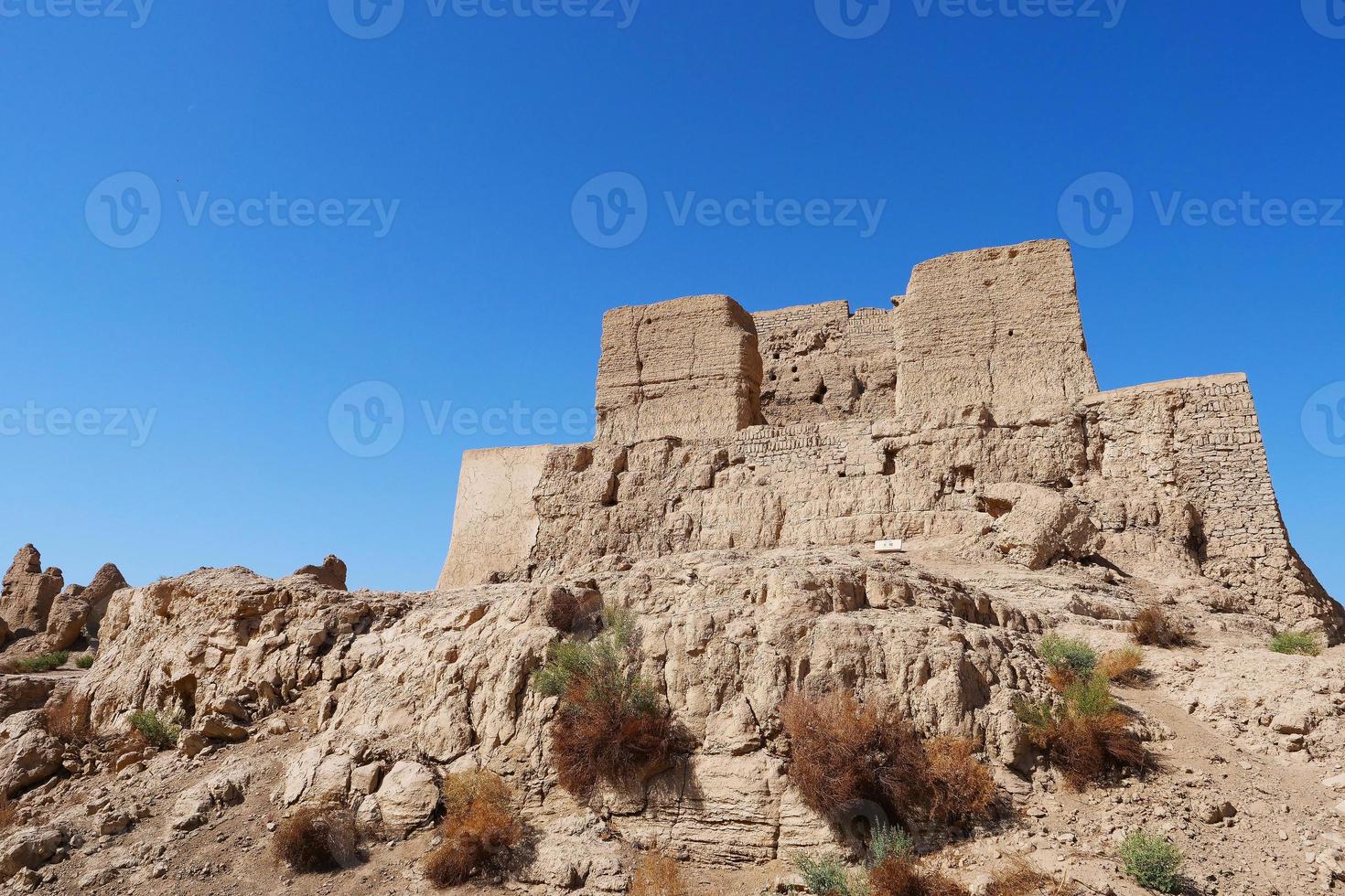 rovine di jiaohe che si trovano nella provincia cinese dello xinjiang. foto