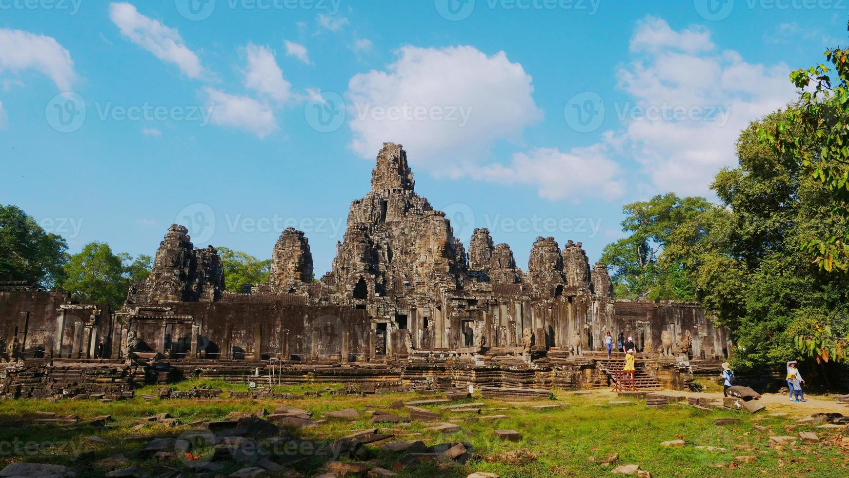 tempio bayon nel complesso di angkor wat, siem reap cambogia foto