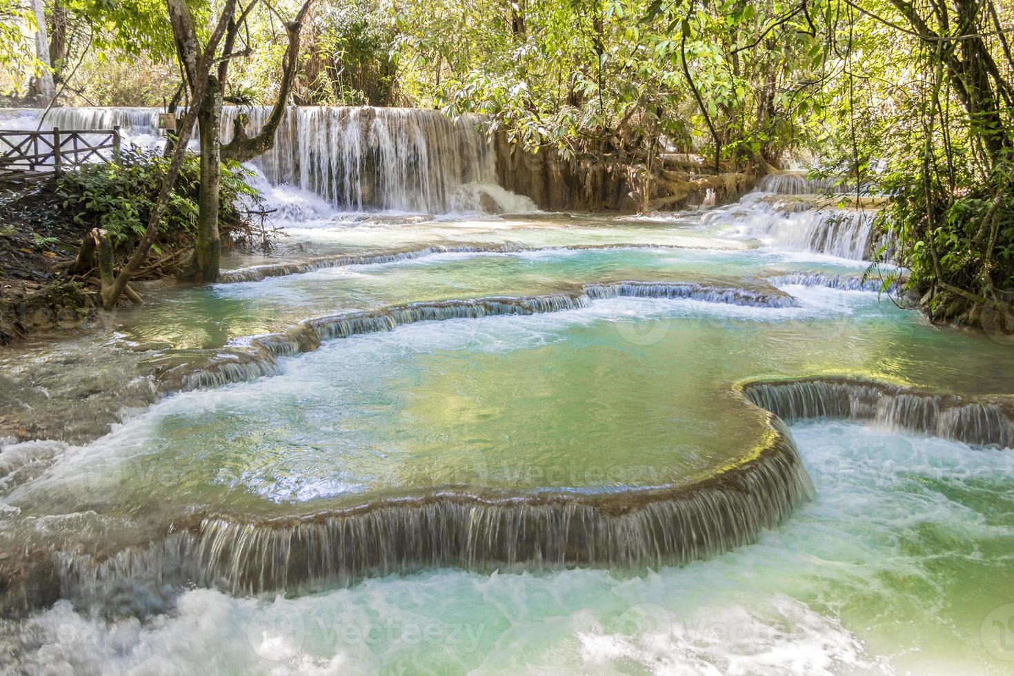 cascate più belle kuang si cascata luang prabang laos. foto