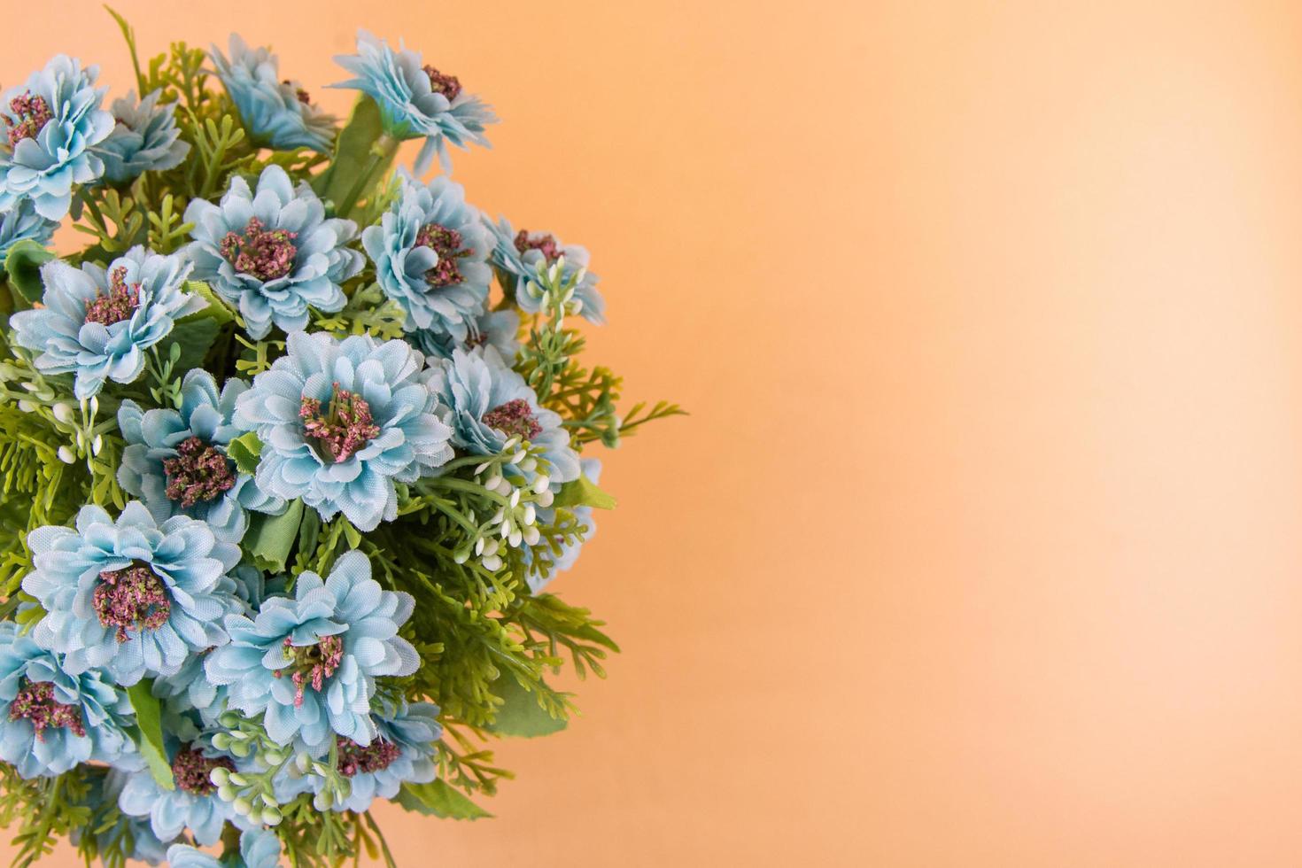 decorazione del mazzo di fiori artificiali, copia dello sfondo dello spazio foto