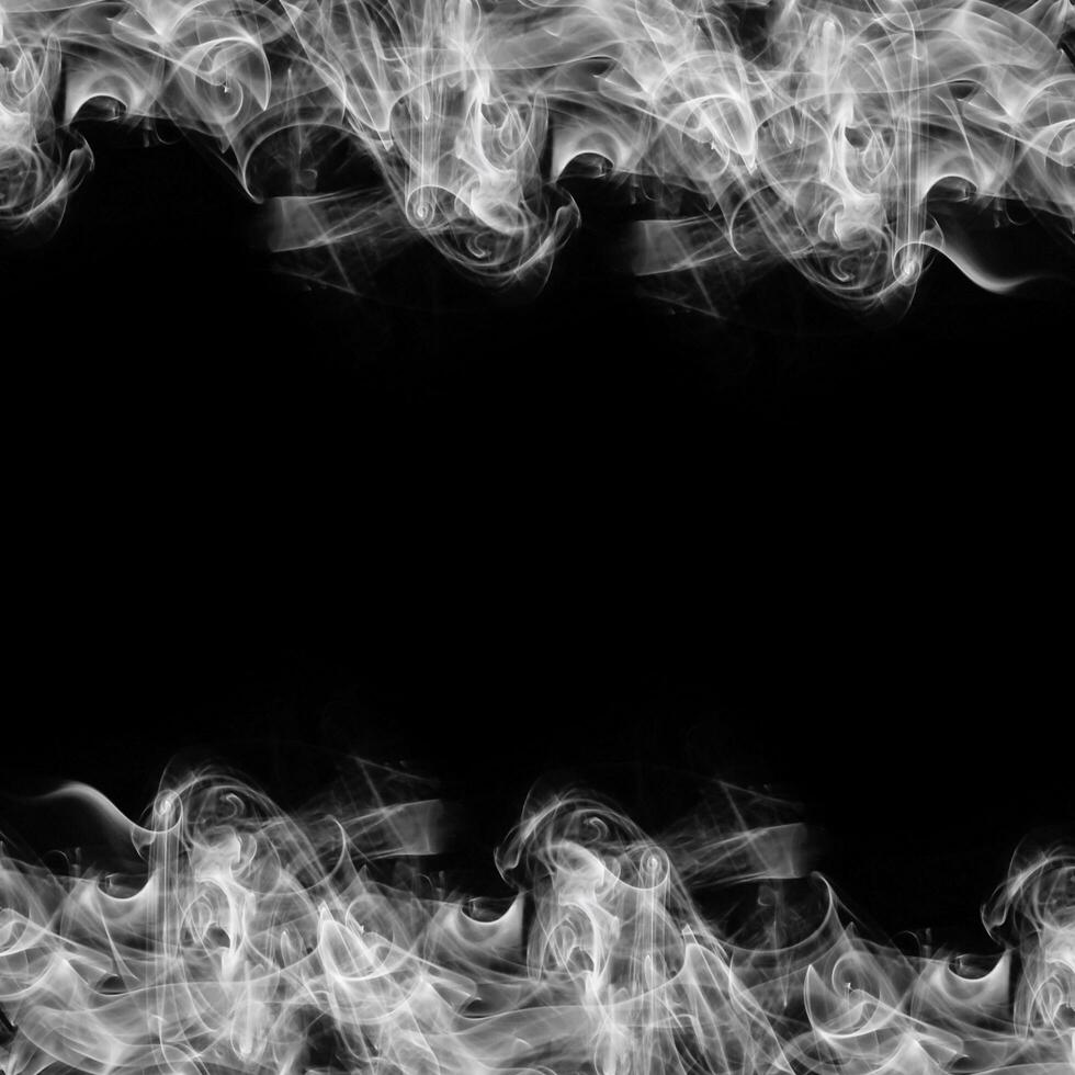 astratto Fumo telaio su nero sfondo foto