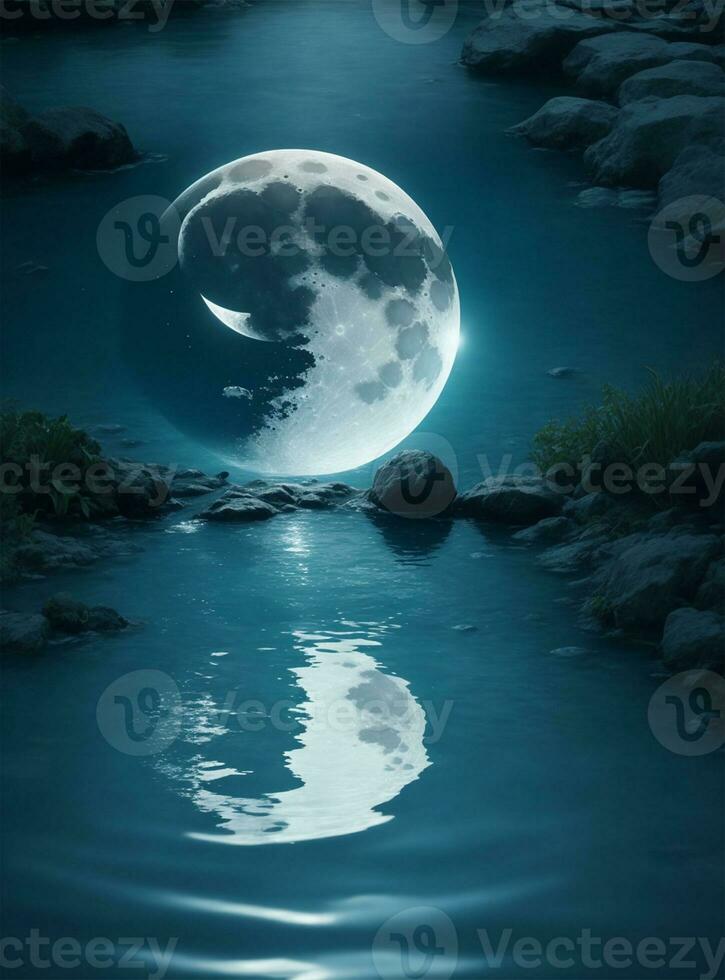 Luna Dropp nel acqua foto