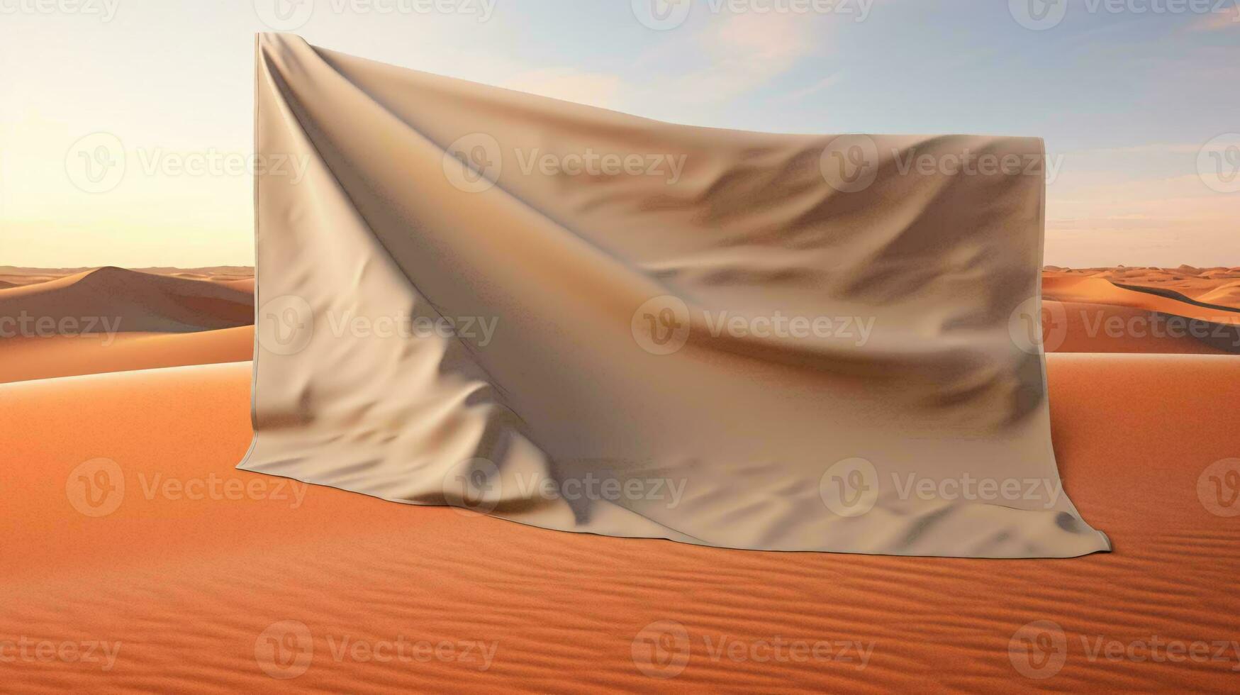 un' bianca sabbia duna ai generato foto