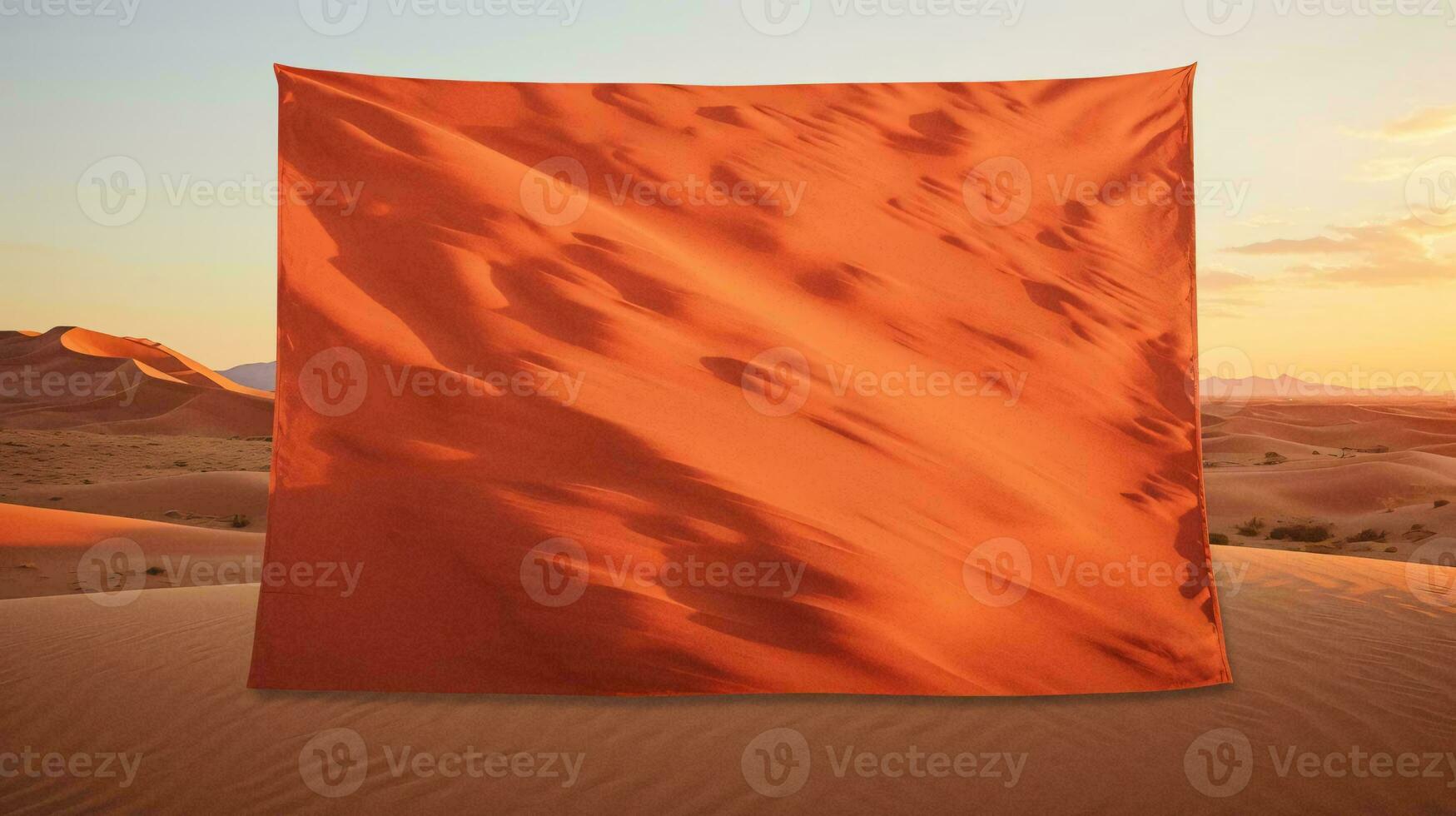 un' grande sabbia duna ai generato foto