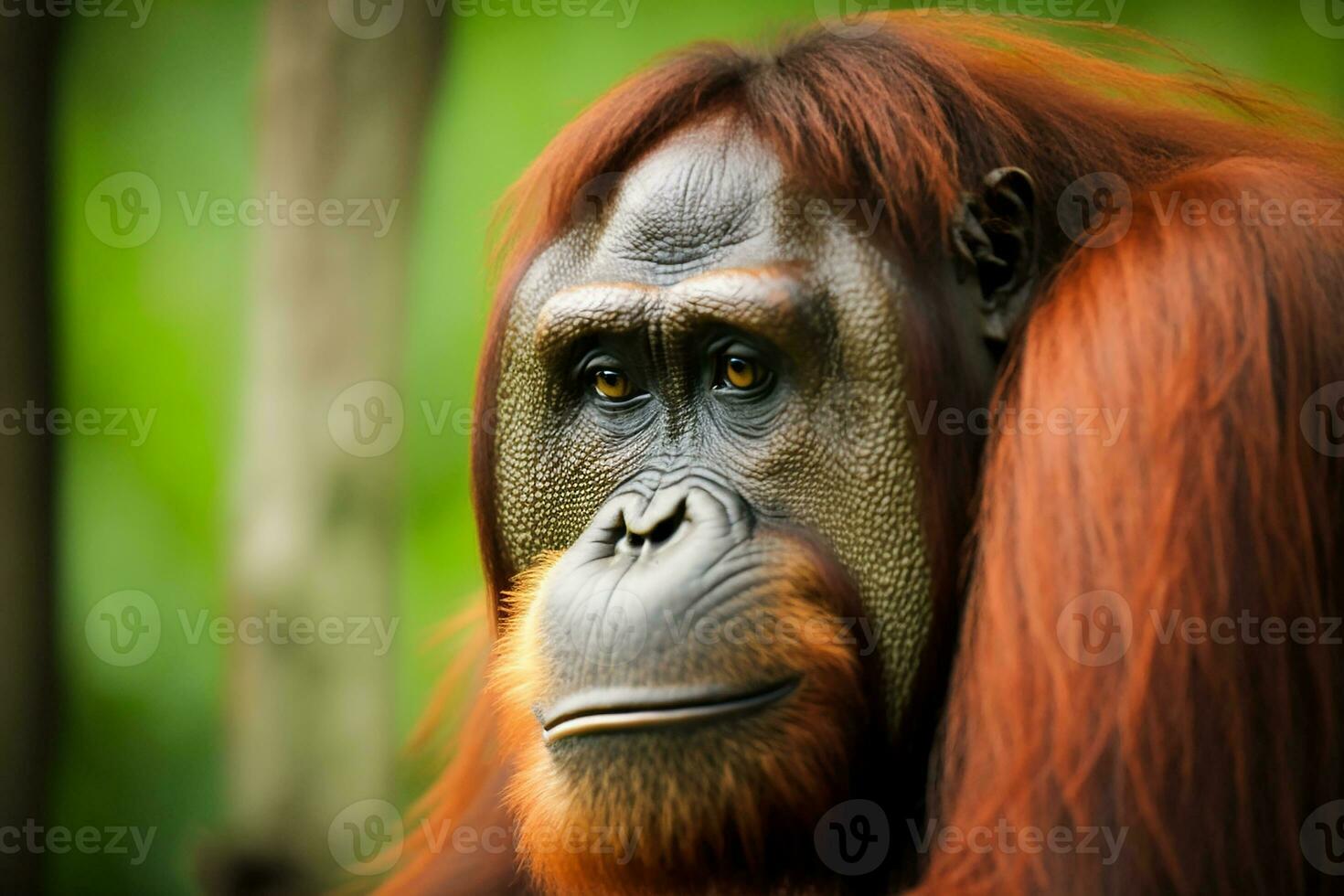 ai generativo di orangutan è sotto il in via di estinzione specie foto