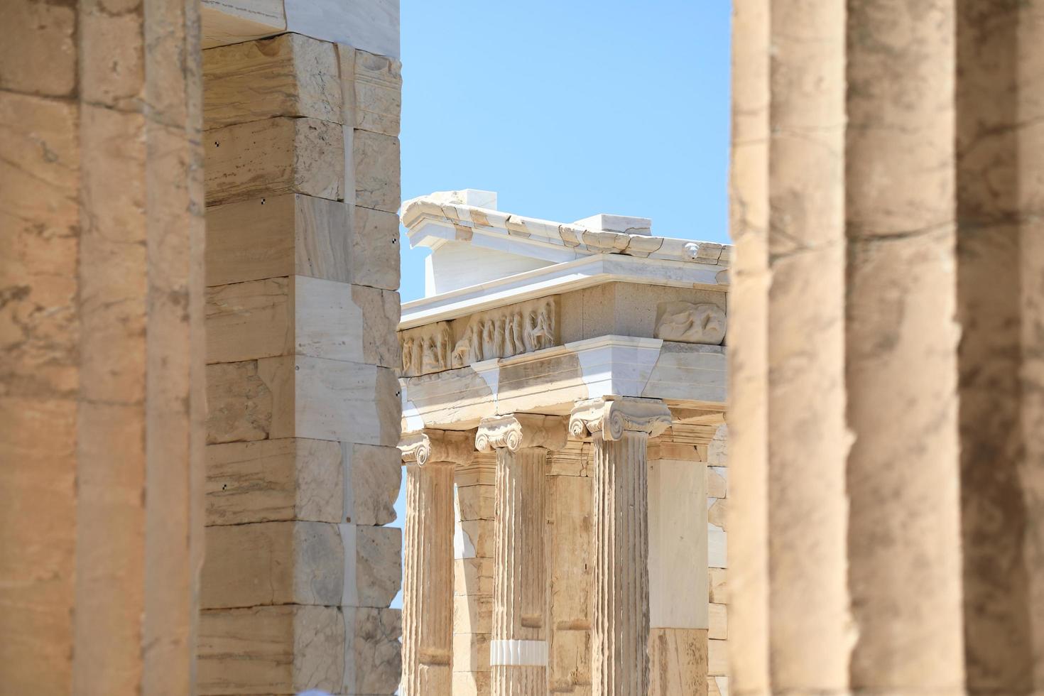 tempio del partenone sull'acropoli di atene, grecia foto