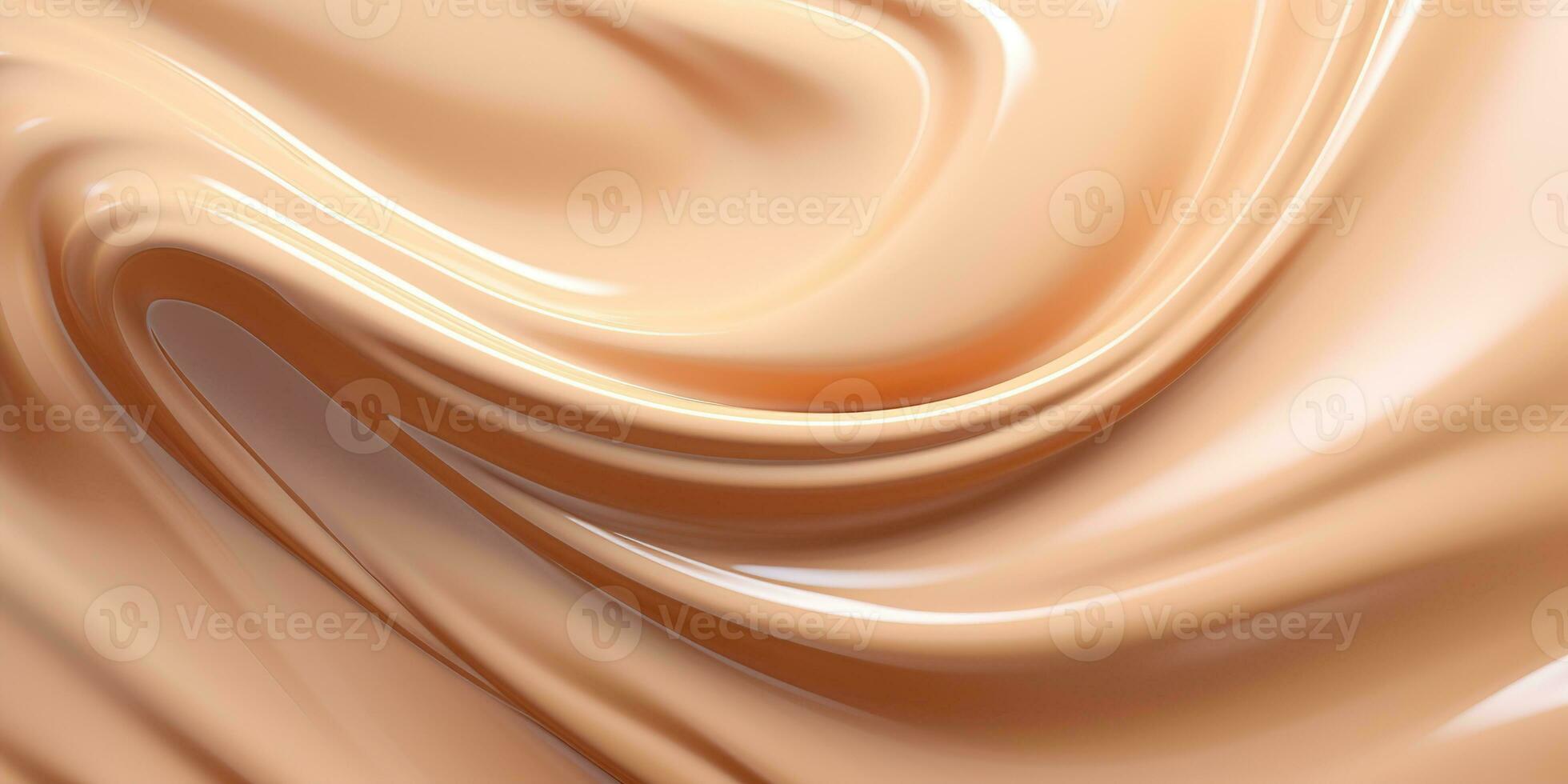 generativo ai, nudo beige colore sfondo, fluente crema liquido foto