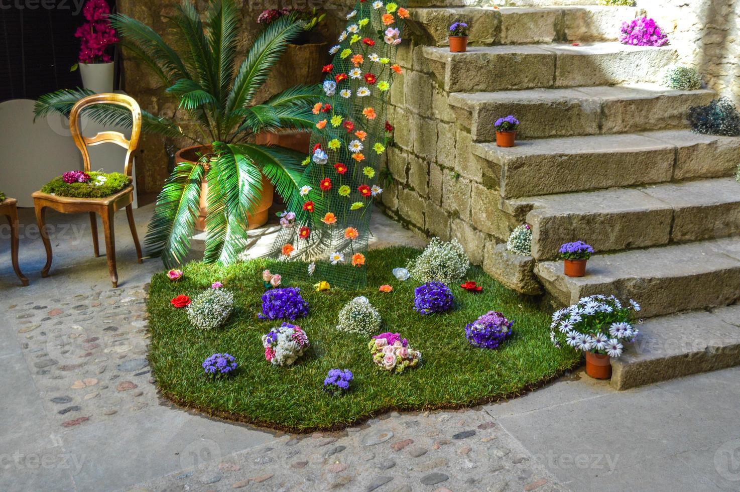 festa dei fiori a girona temps de flors, spagna. 2018 foto