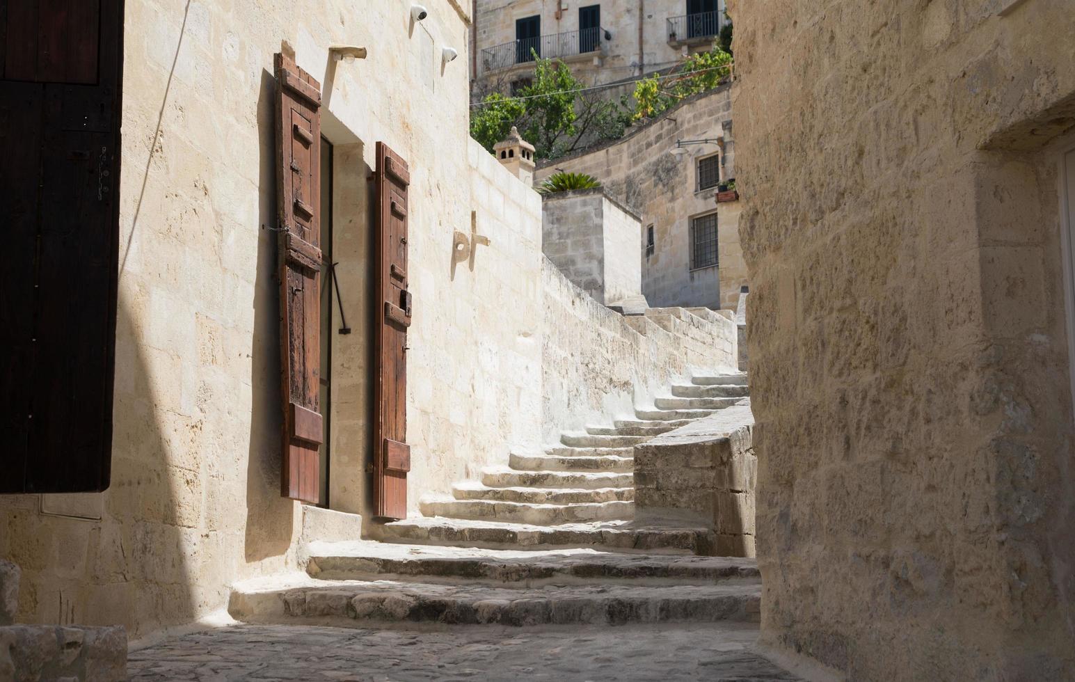 paesaggio urbano di matera italia, patrimonio mondiale foto