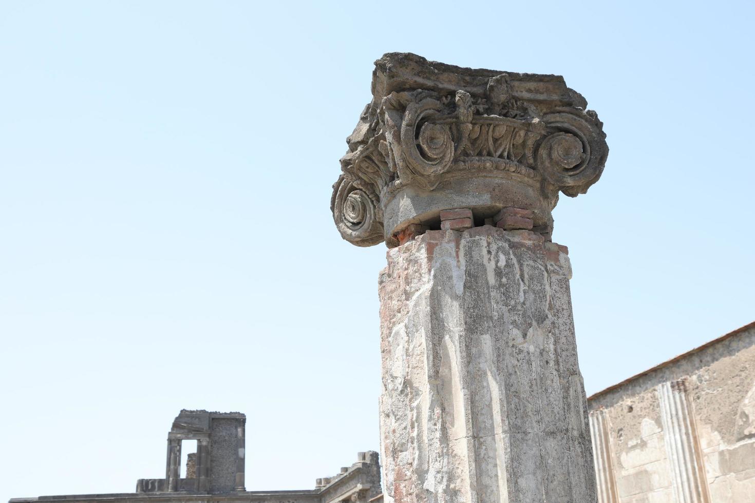 le rovine dell'antica città di pompei italia foto