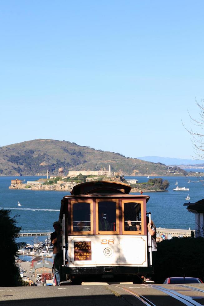 storiche funivie tradizionali nel centro di san francisco foto