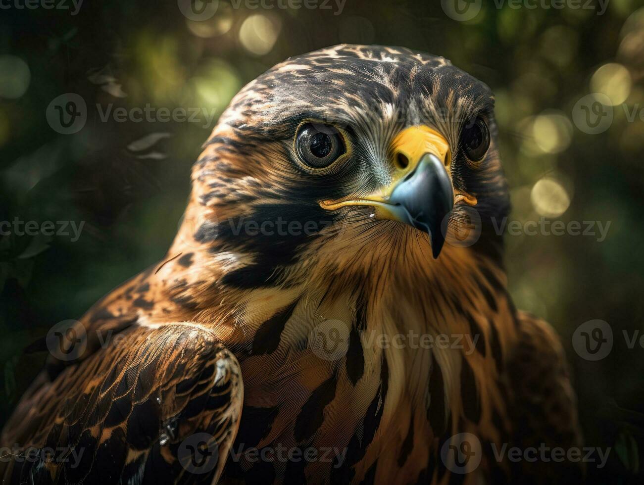 falco uccello ritratto ai generato foto