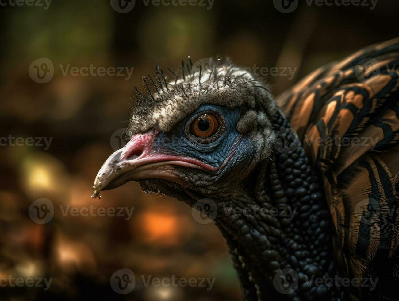 tacchino uccello ritratto ai generato foto