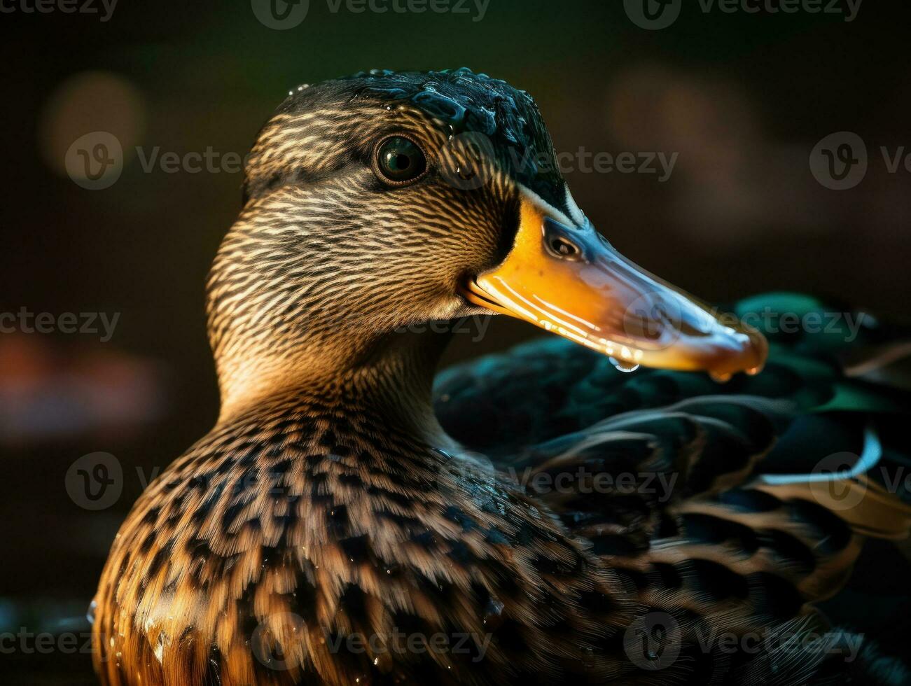 mallardo uccello ritratto ai generato foto