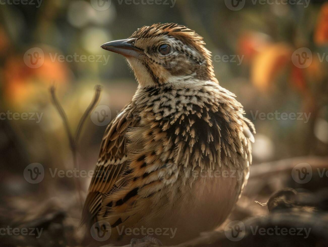 allodola uccello ritratto ai generato foto