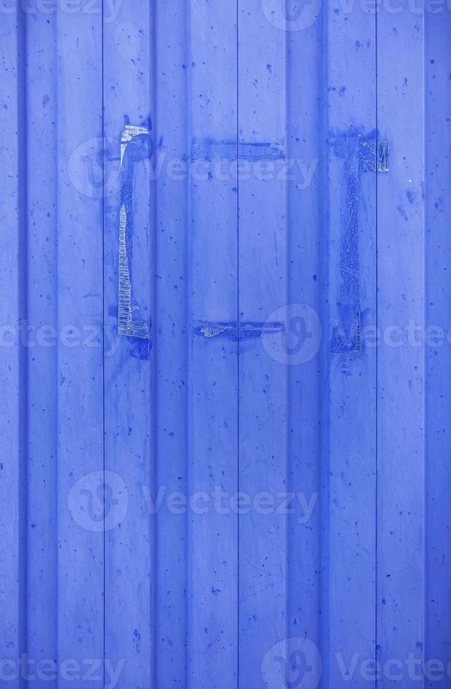 parete metallica blu foto