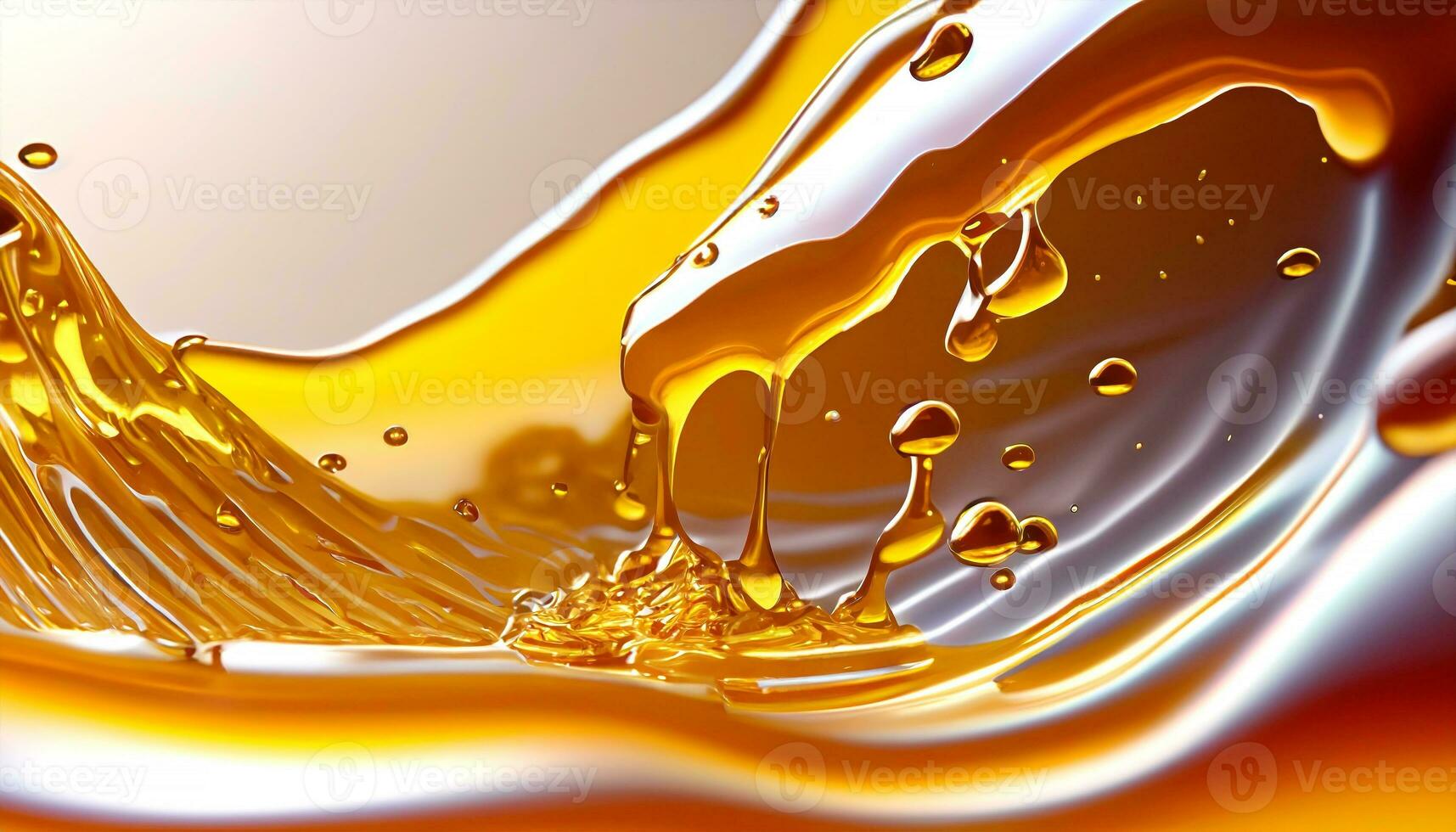 scrosciante d'oro miele struttura. salutare e naturale delizioso dolci. flusso gocciolante giallo fuso liquido. cibo sfondo. generativo ai foto