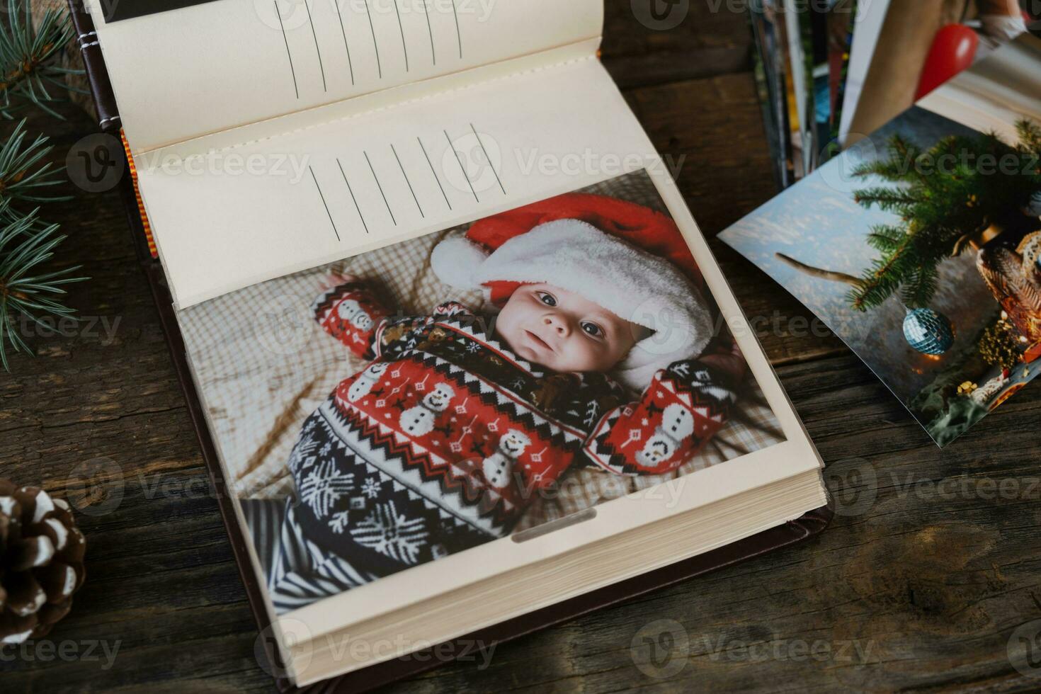 Natale stampato fotografie nel foto album.