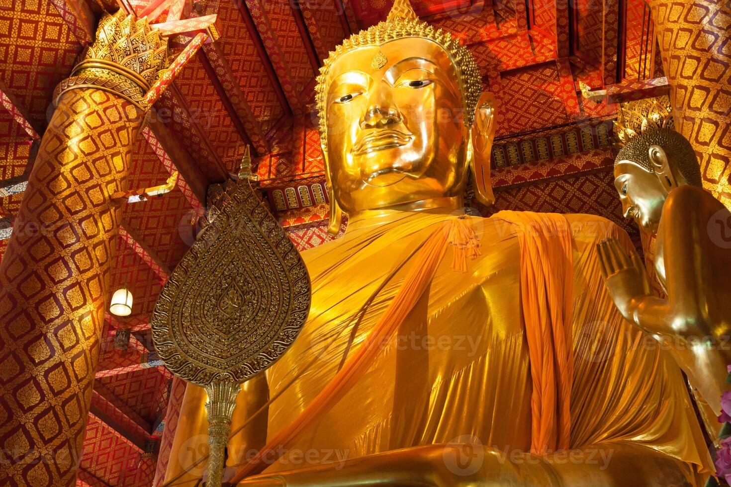 il principale Budda Immagine, wat fanan choeng nel ayutthaya. foto