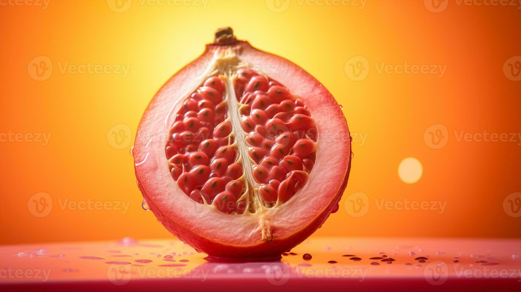 foto di matoa frutta metà contro un' colorato astratto sfondo. generativo ai