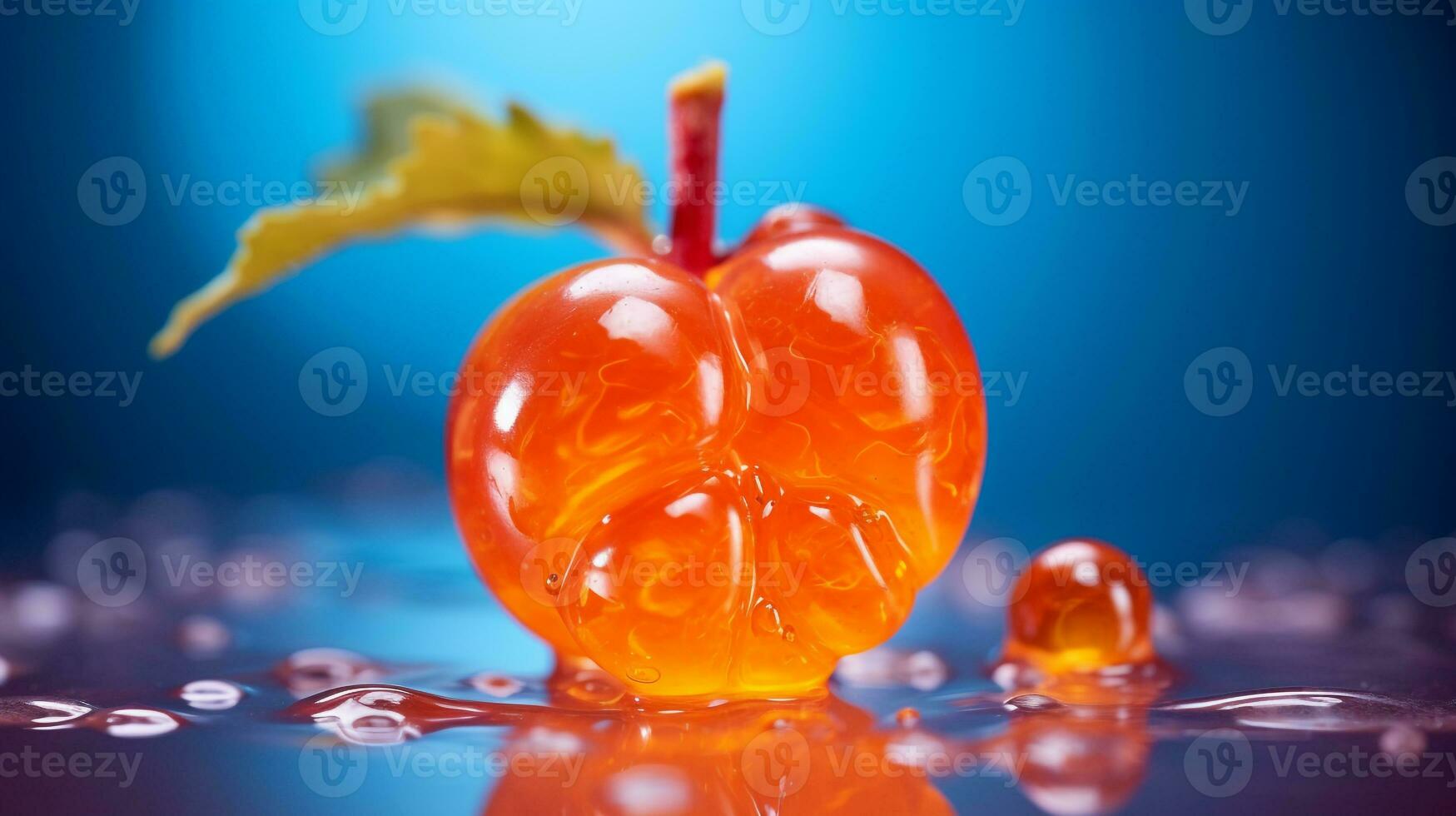 foto di cloudberry frutta metà contro un' colorato astratto sfondo. generativo ai