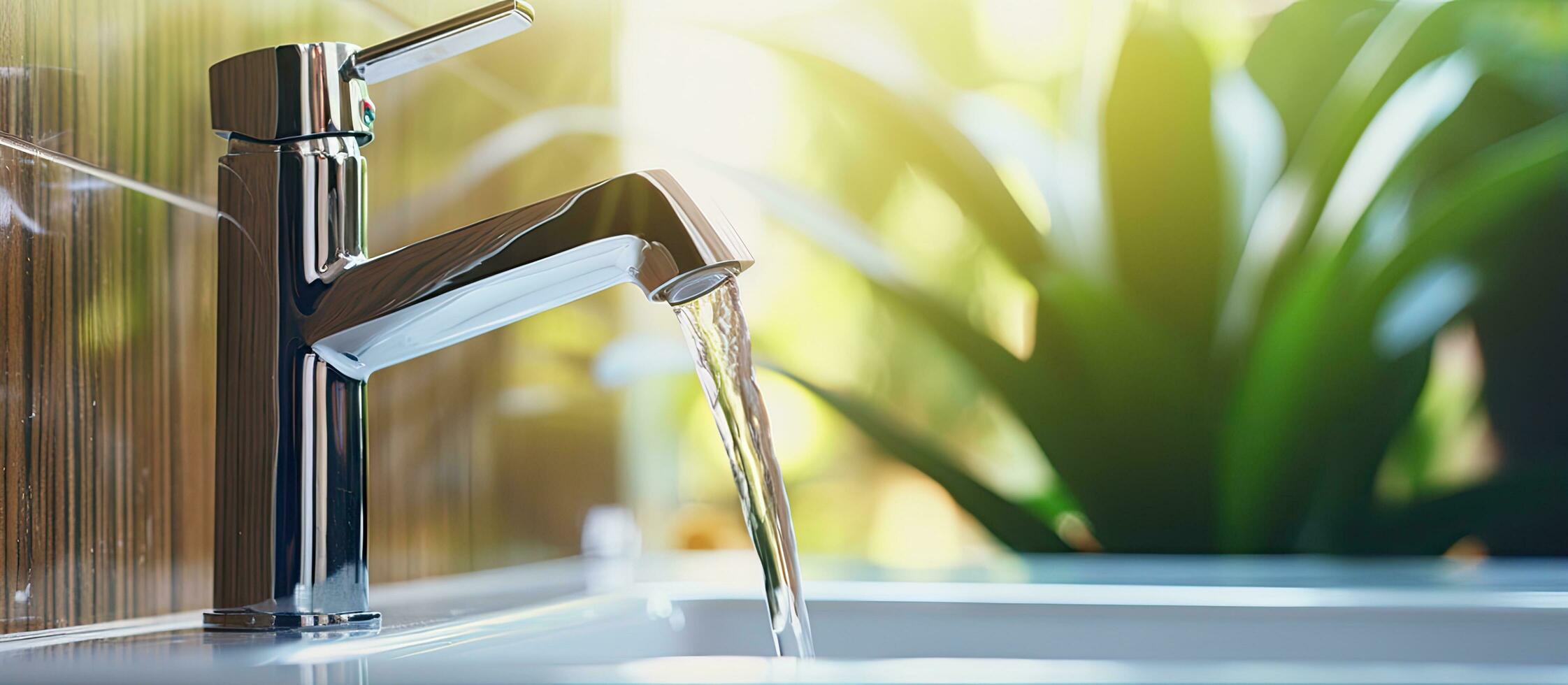 acqua è in esecuzione a partire dal il bagno rubinetto foto