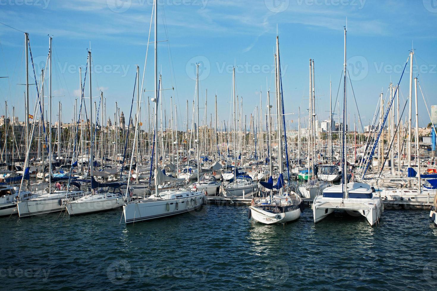 molti yacht sono all'ormeggio foto