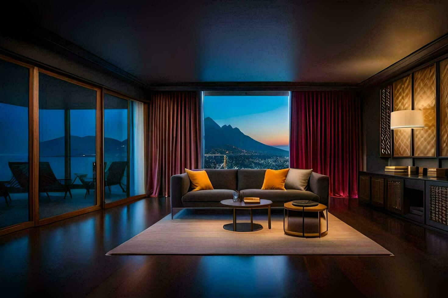 il vivente camera a il st. regis monaco. ai-generato foto