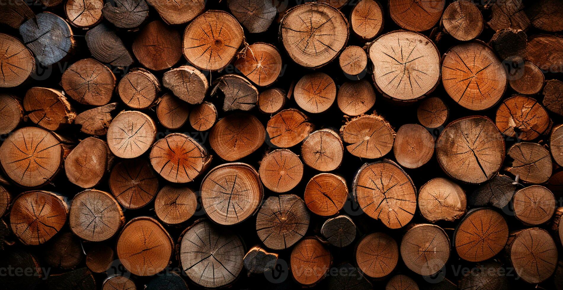panoramico sfondo, legna legna da ardere struttura - ai generato Immagine foto