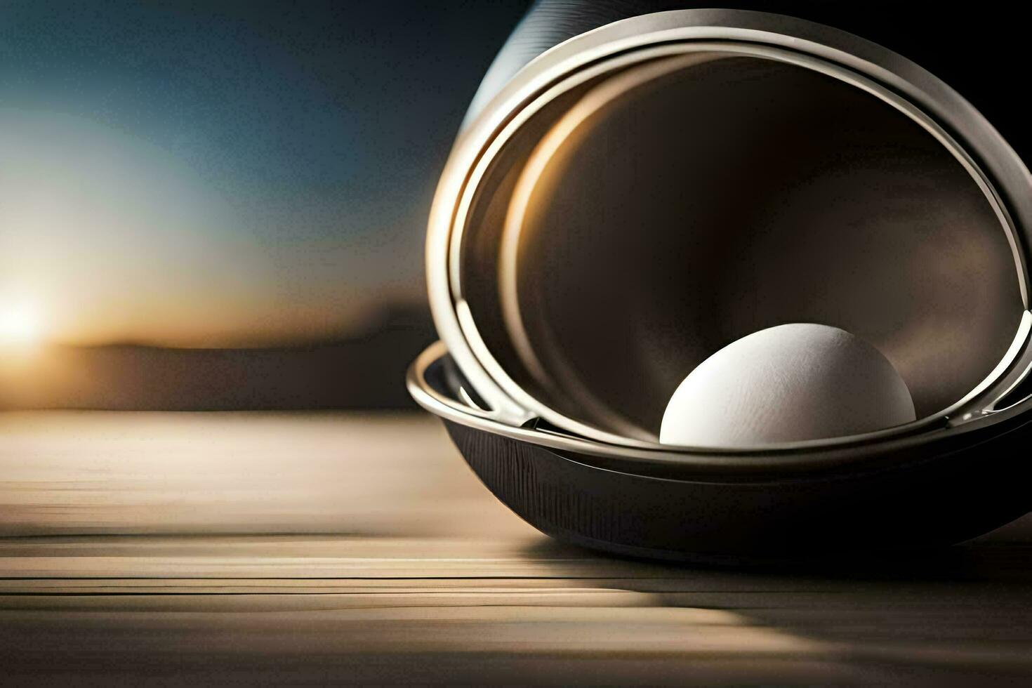 uovo nel un' cestino, HD sfondo. ai-generato foto
