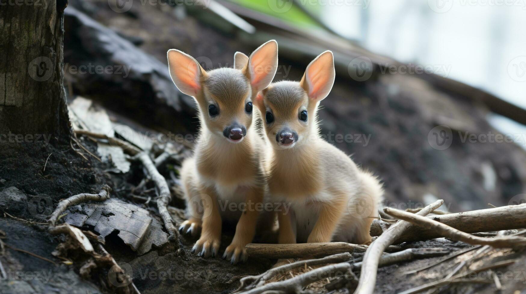 foto di da sciogliere il cuore Due raggi X tetra con un enfasi su espressione di amore. generativo ai