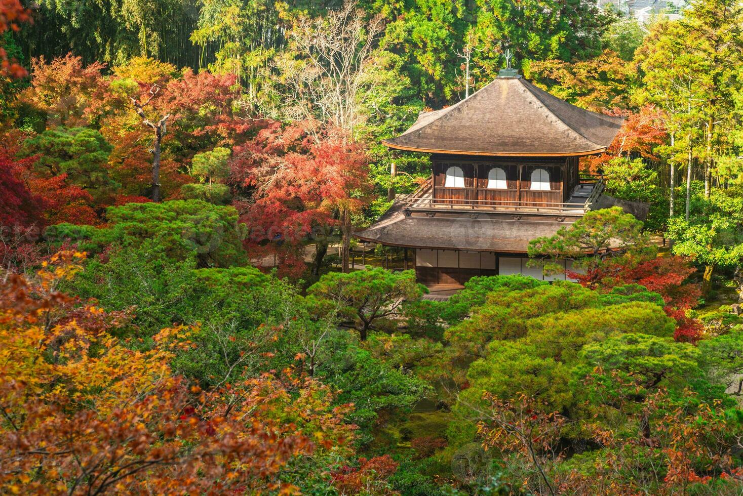 Ginkaku, il tempio di il argento padiglione collocato nel kyoto, Giappone foto