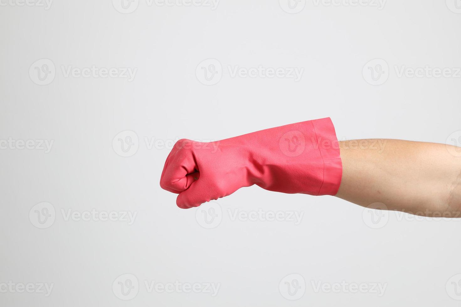 guanti rosa da cameriera foto