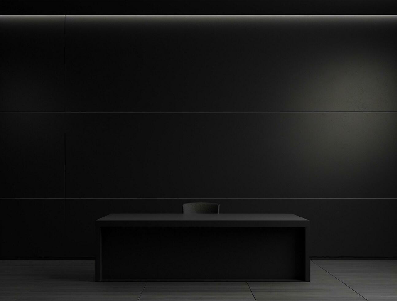 vuoto moderno interno buio ufficio parete sfondo davanti Visualizza ai generato foto