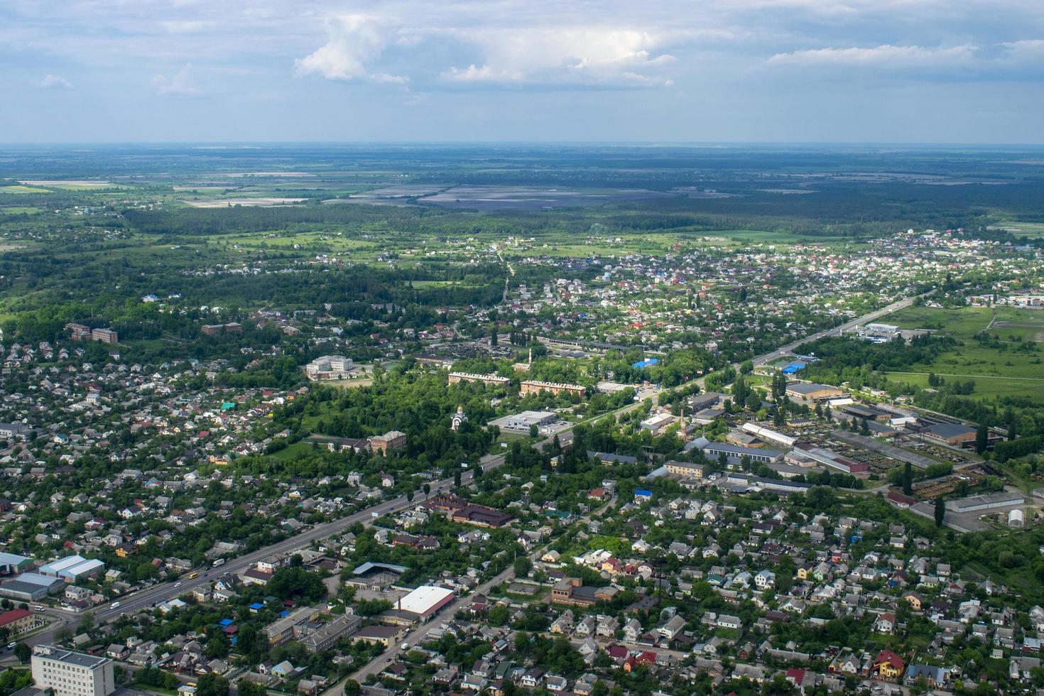 paesaggio aereo ucraino. zhytomyr, regione polissya, ucraina foto