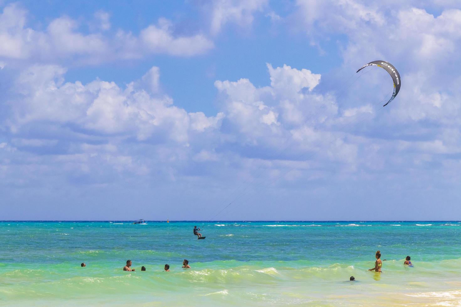 spiaggia tropicale messicana 88 punta esmeralda playa del carmen messico. foto