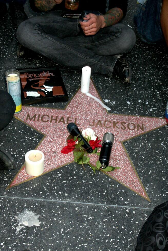 los angeles, circa, giugno 2009 - Michael jackson memorium foto
