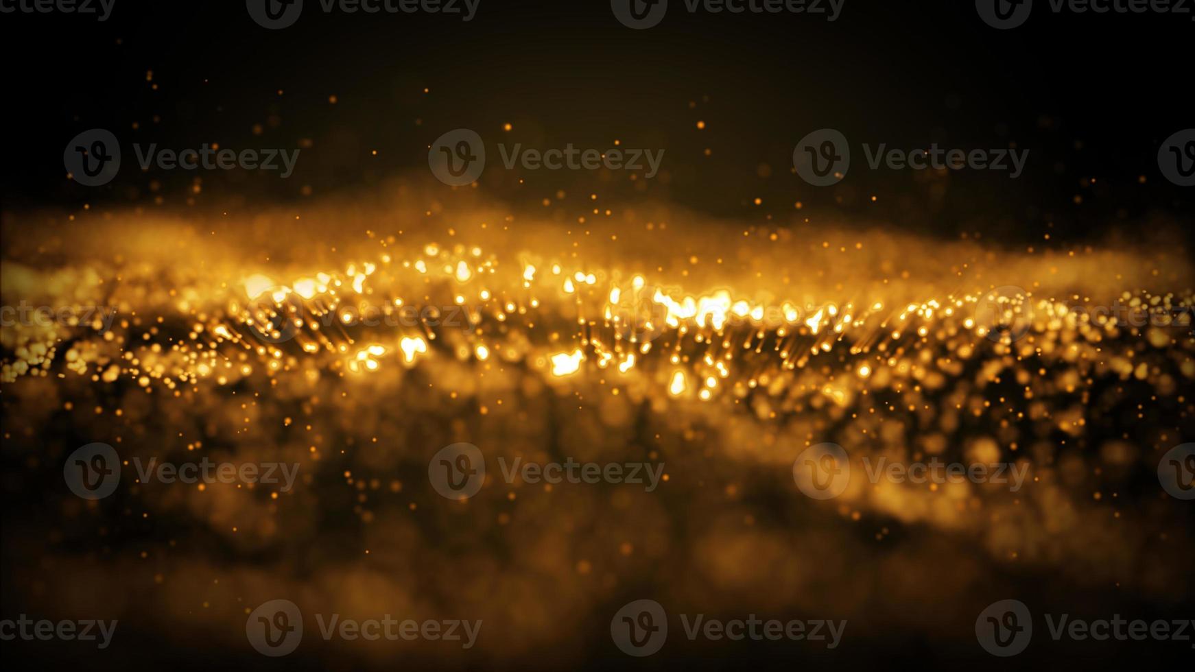 particella incandescente gialla dorata astratta che brucia con il fuoco foto