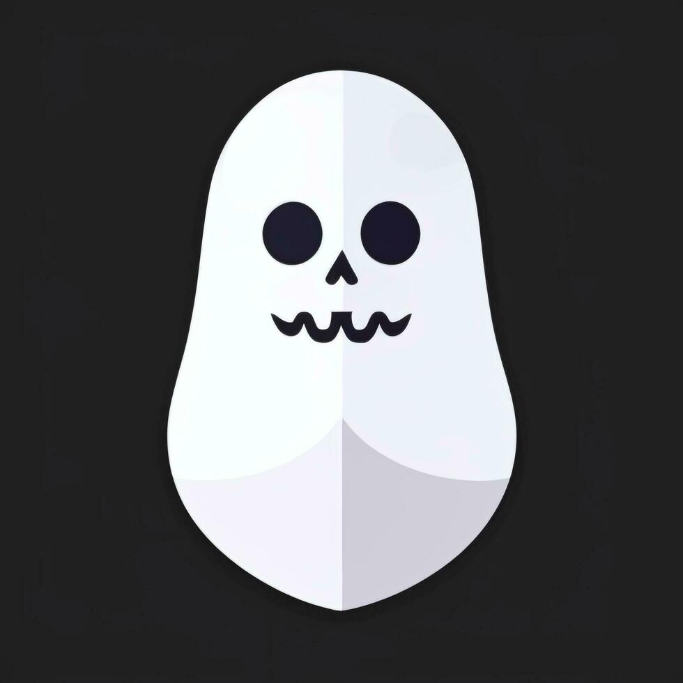 ai generato fantasma avatar icona clip arte etichetta decorazione semplice sfondo foto