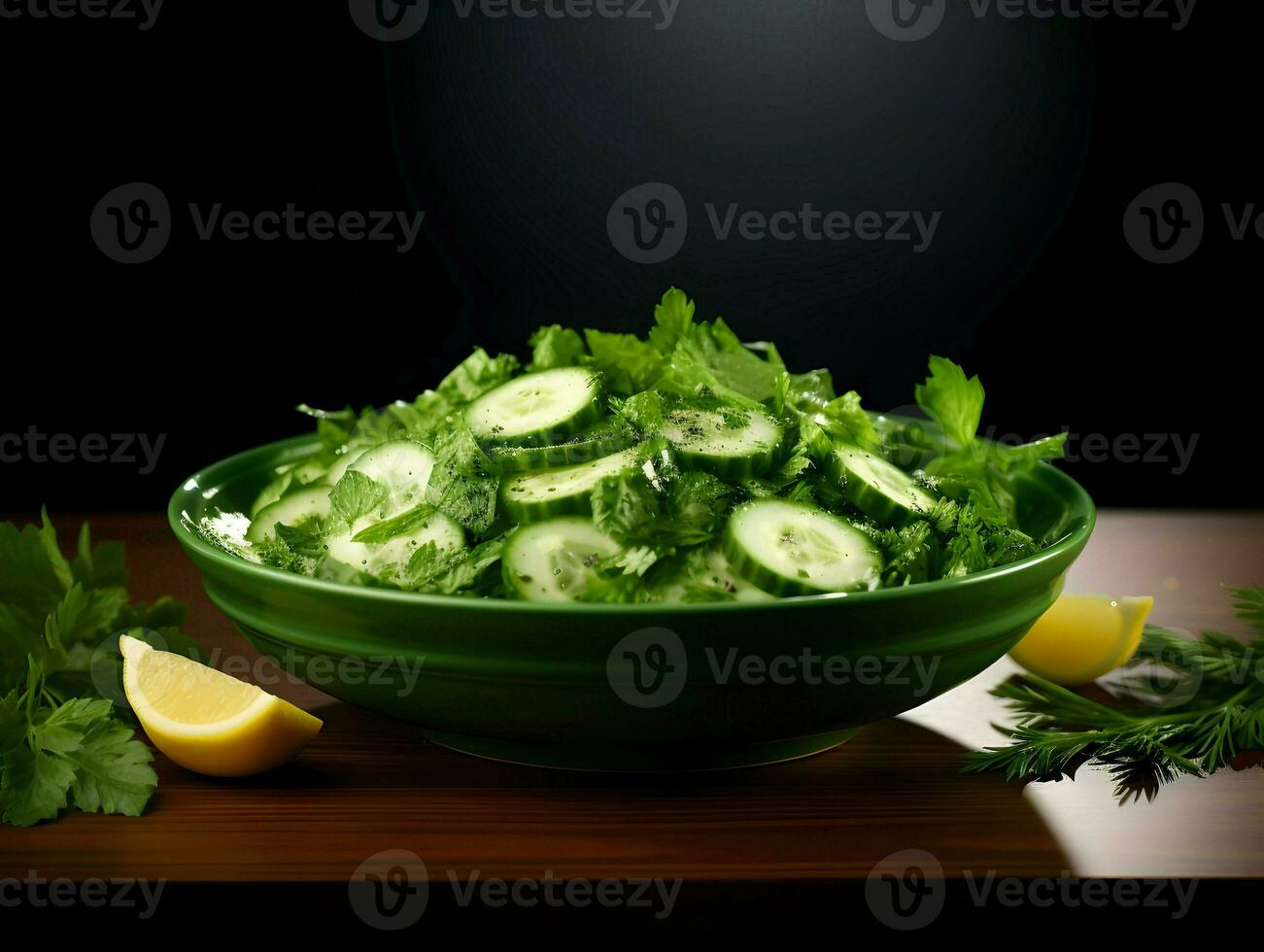 verde insalata minimalismo. alto qualità. ai generativo foto