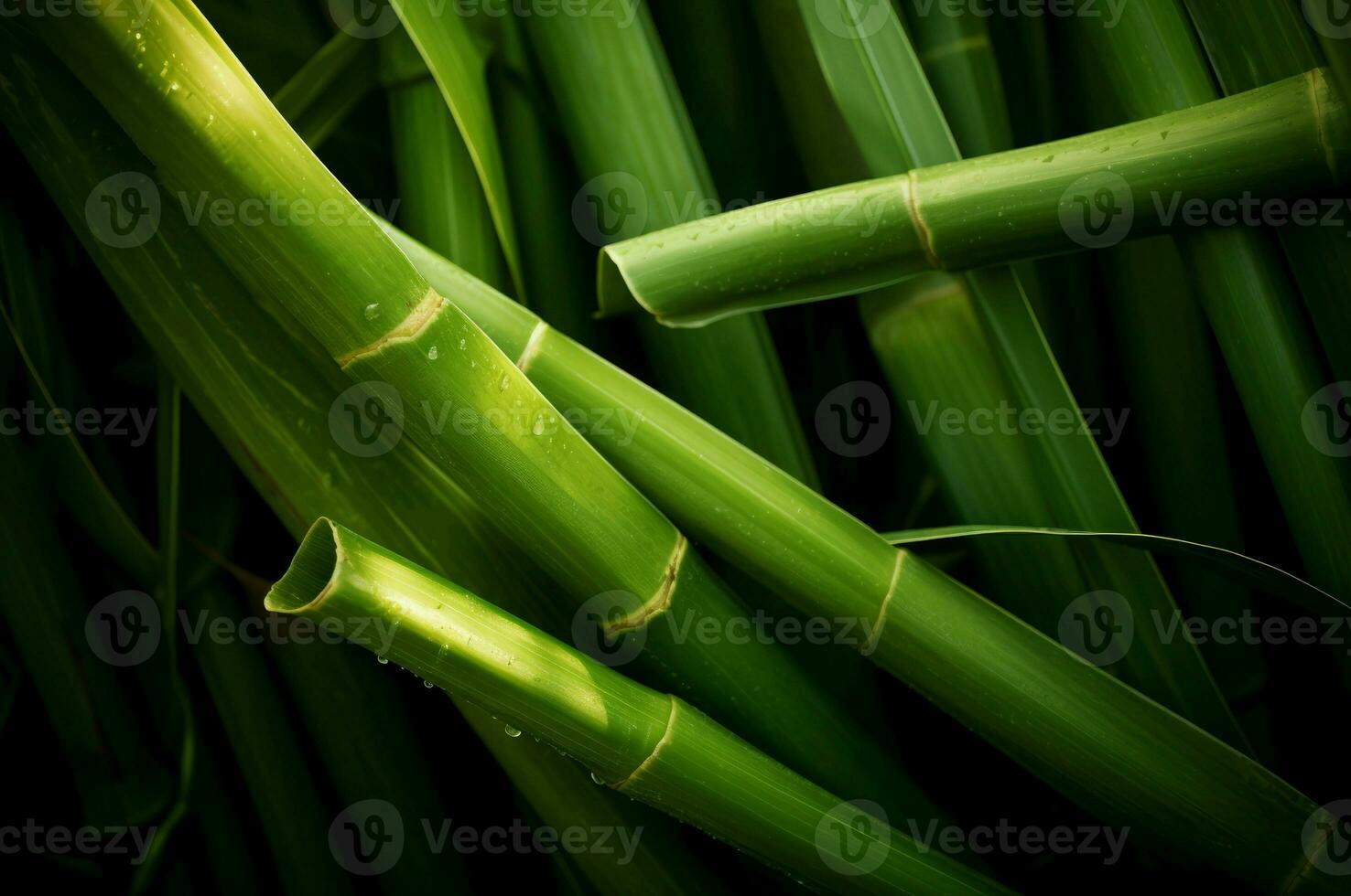canna da zucchero verde pianta campo avvicinamento foto. creare ai foto