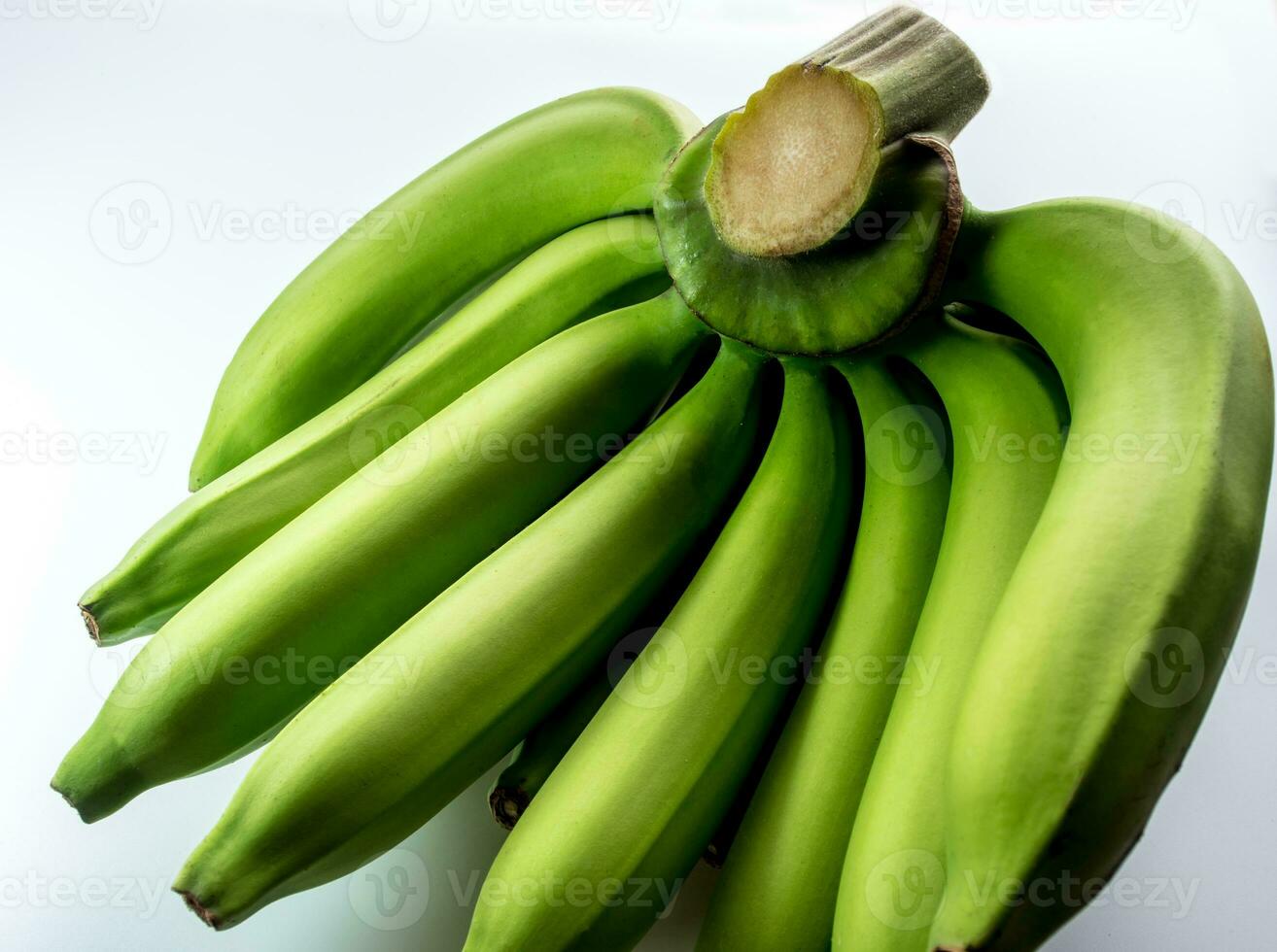 banana cavendish cruda isolata su sfondo bianco foto