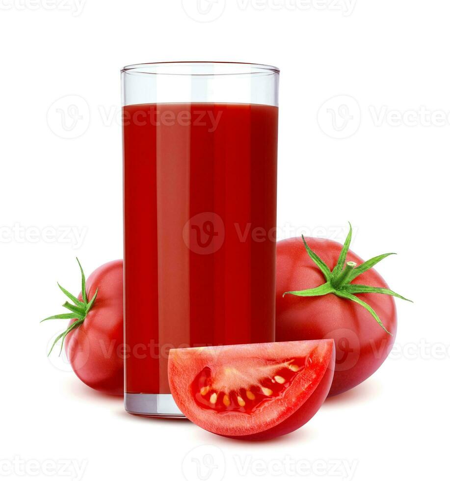 bicchiere di pomodoro succo isolato su bianca sfondo foto