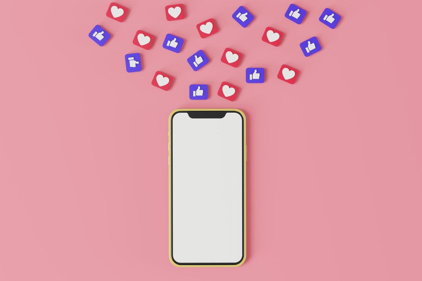 smartphone con il simbolo del cuore e simili foto