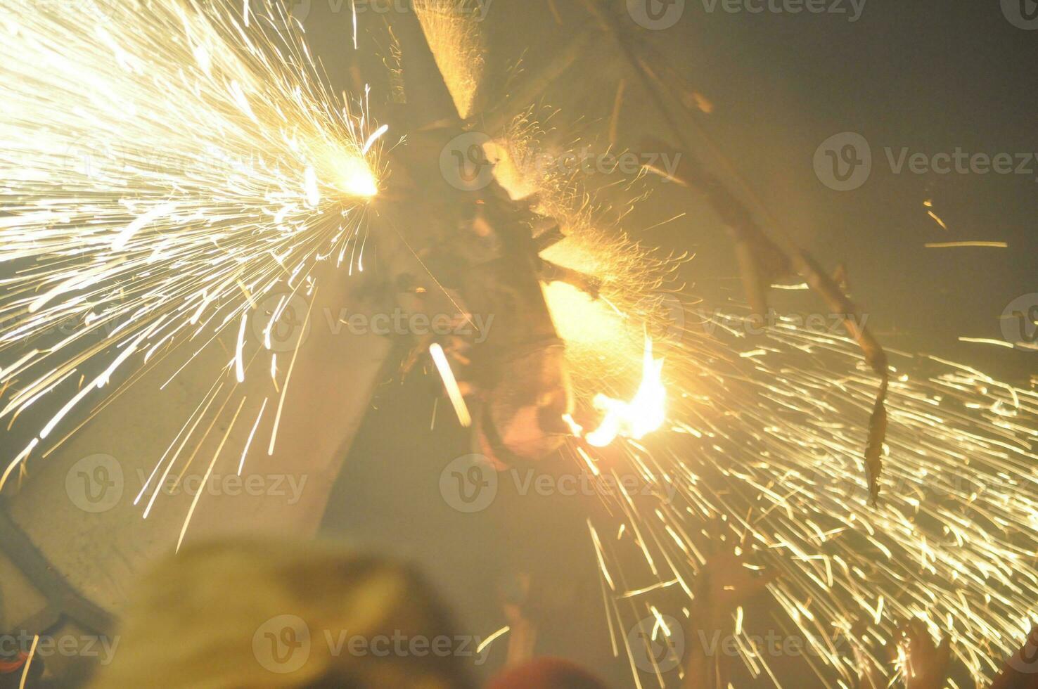 Cavallo di Fuoco trad. cavallo di fuoco fuochi d'artificio Schermo nel ripa foto