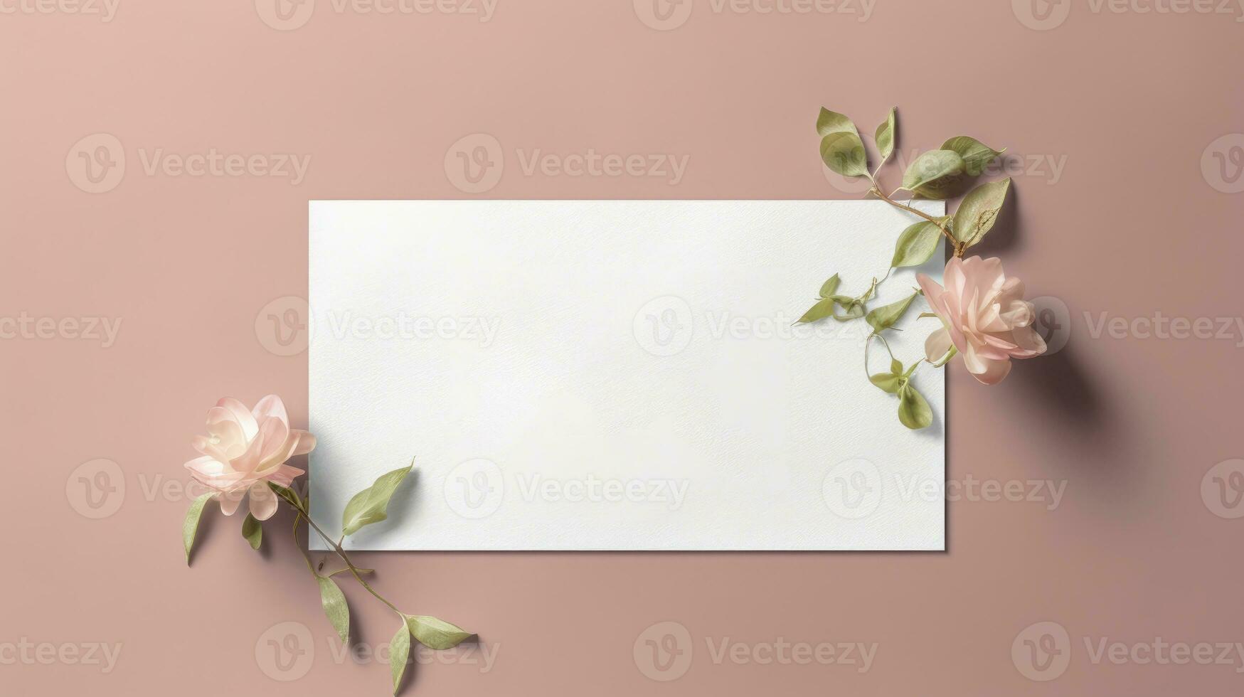 superiore Visualizza di vuoto diserbo carta modello con fiori, diserbo carta modello foto