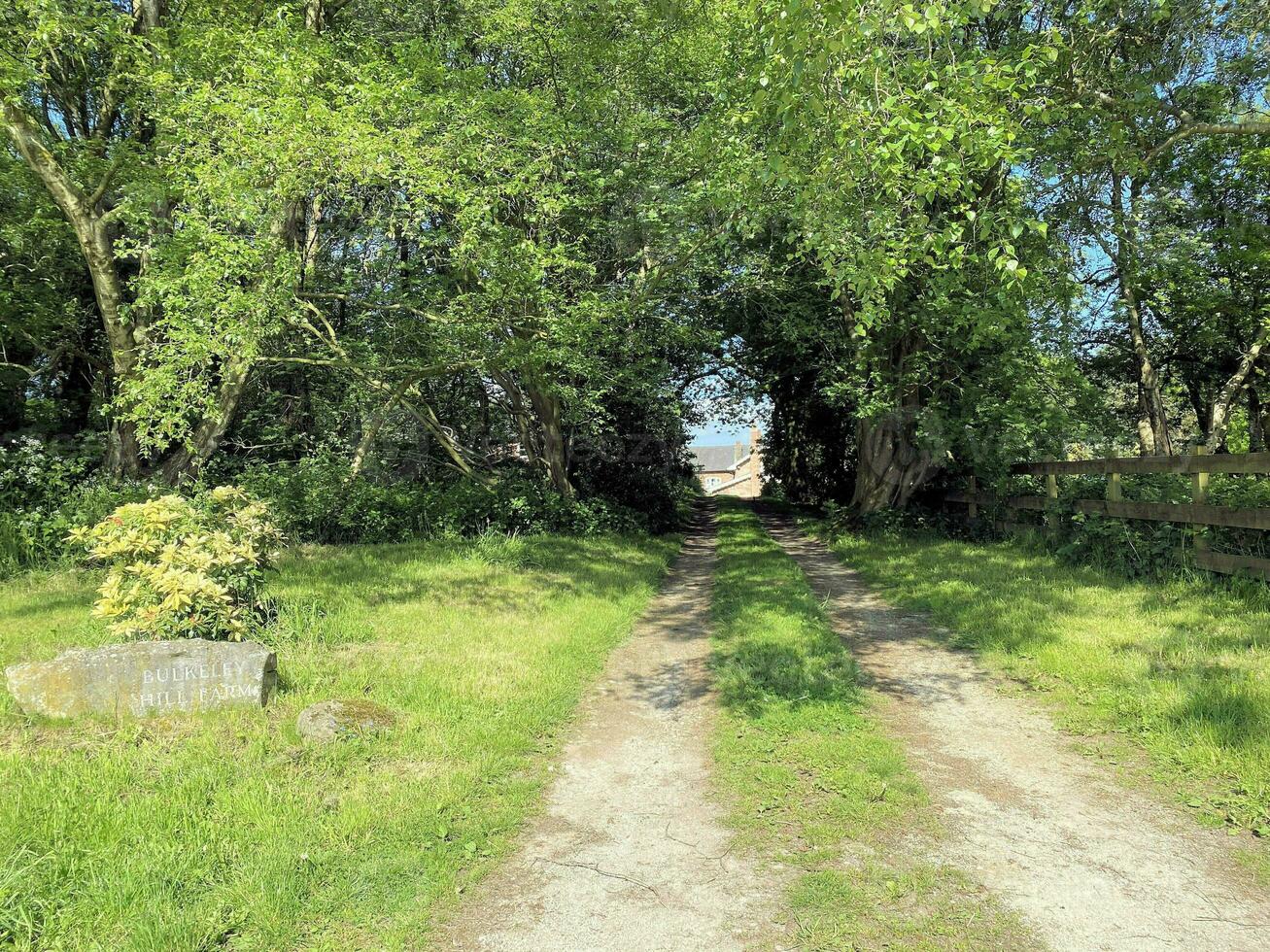 una vista della campagna del Cheshire a Peckforton Hills foto