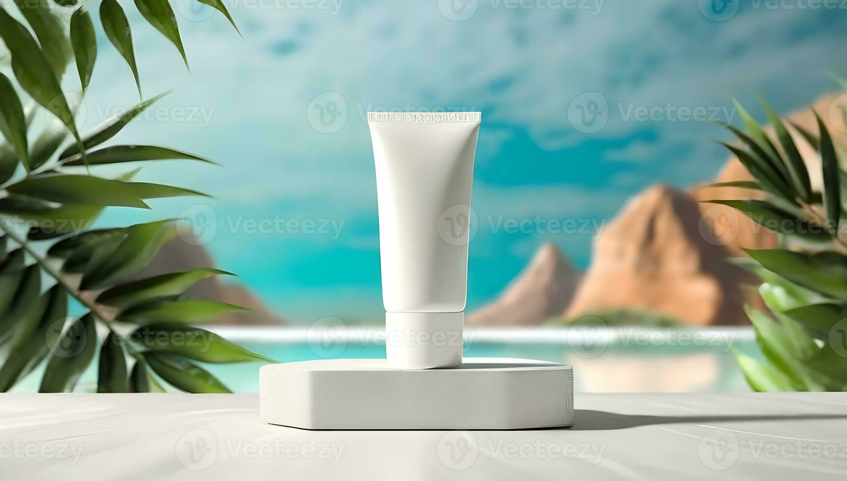 ai generato cosmetico crema, facciale detergente schiuma. foto