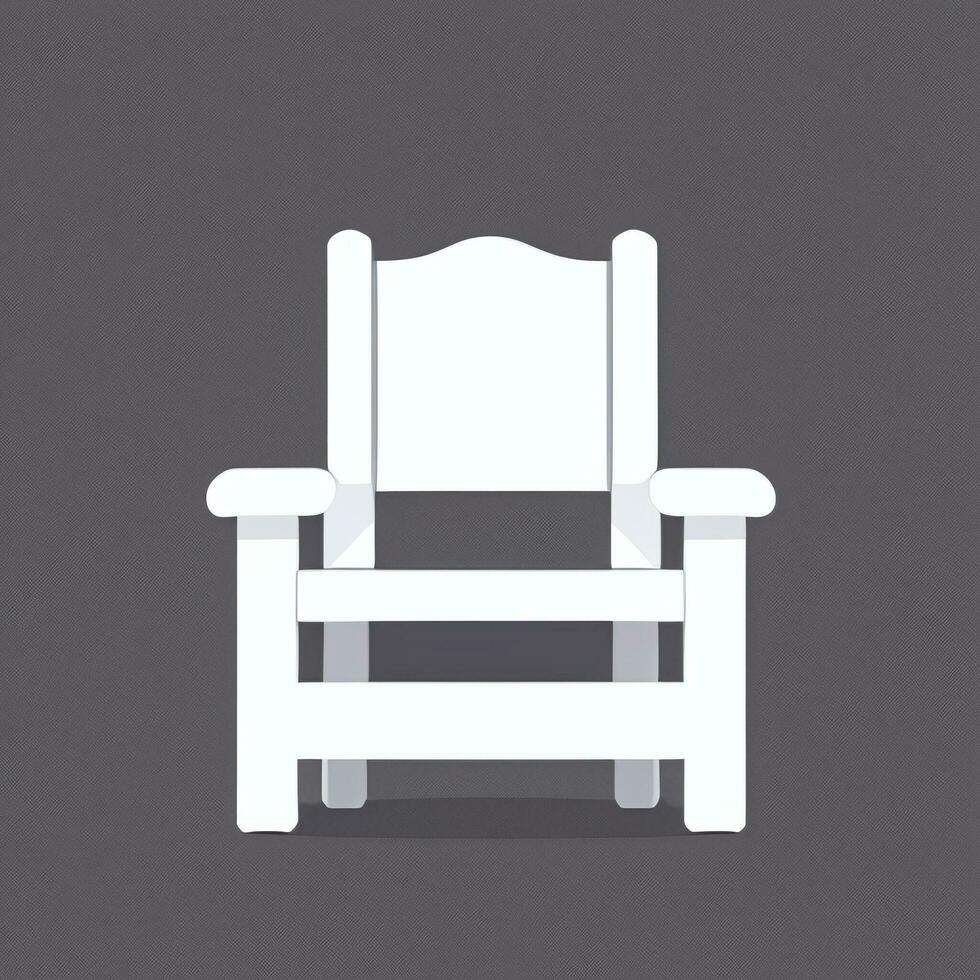 ai generato sedia divano icona clip arte etichetta decorazione semplice sfondo foto