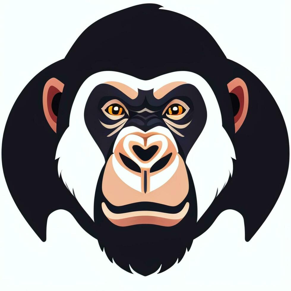 ai generato gorilla icona avatar gamer clip arte etichetta decorazione semplice sfondo foto